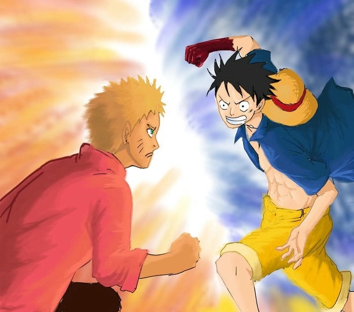 Hình chất Naruto x Luffy