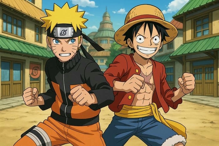 Hình đặc biệt Naruto x Luffy