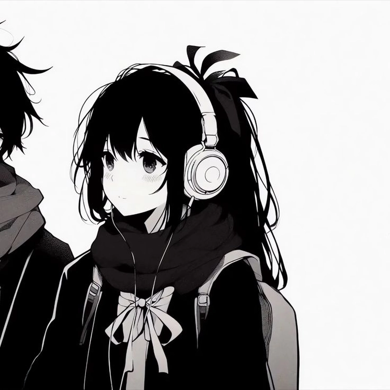 Hình đôi Anime đi bên nhau