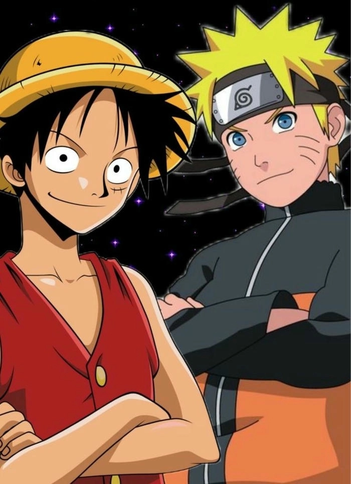 Hình epic Naruto x Luffy