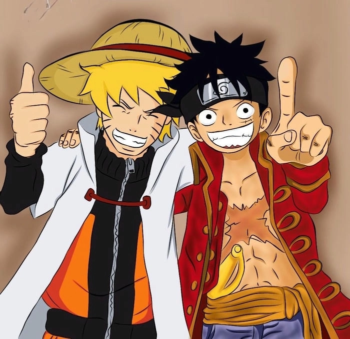 Hình hài Naruto x Luffy