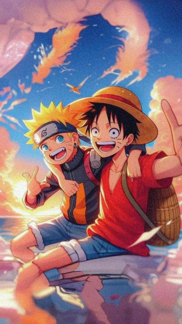Hình nền Naruto x Luffy