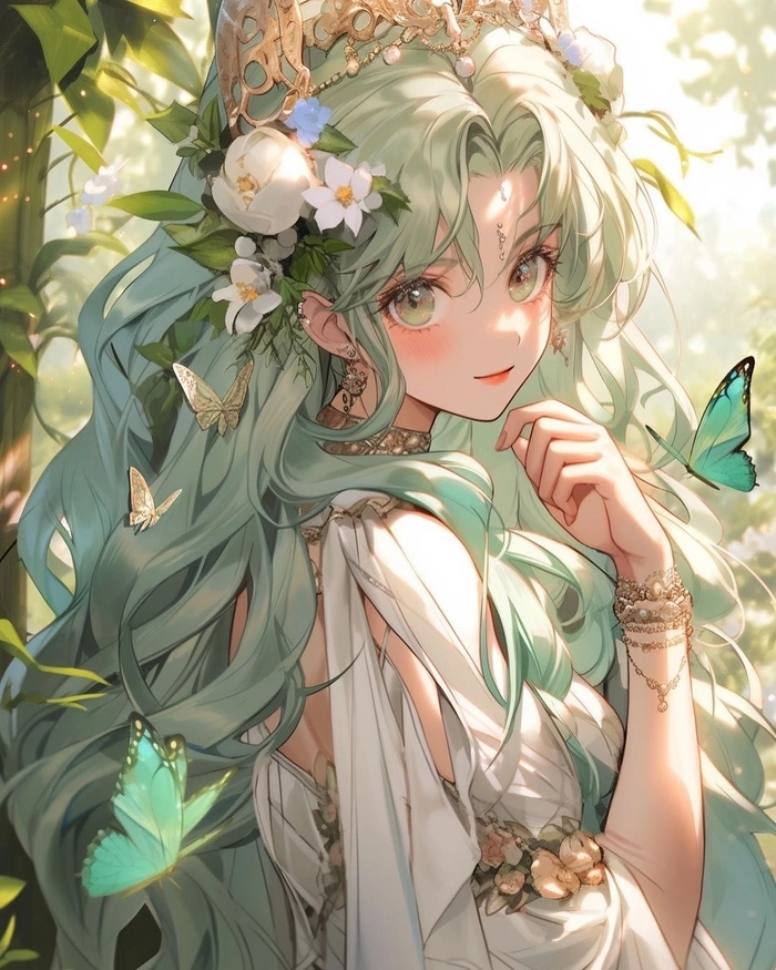 Hình nền anime 4k xanh lá