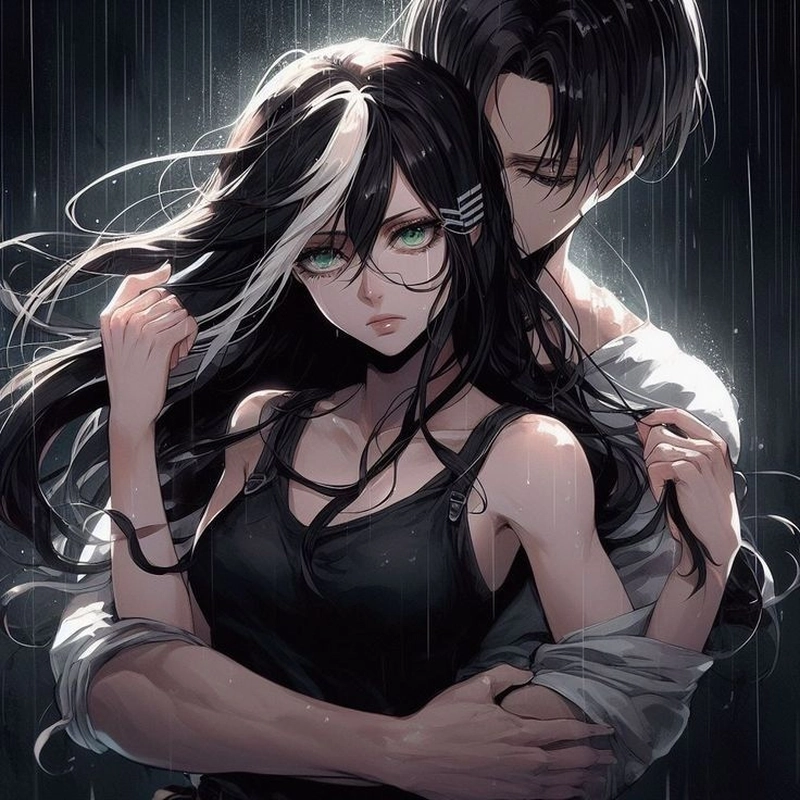 Hình nền anime cặp đôi ngầu