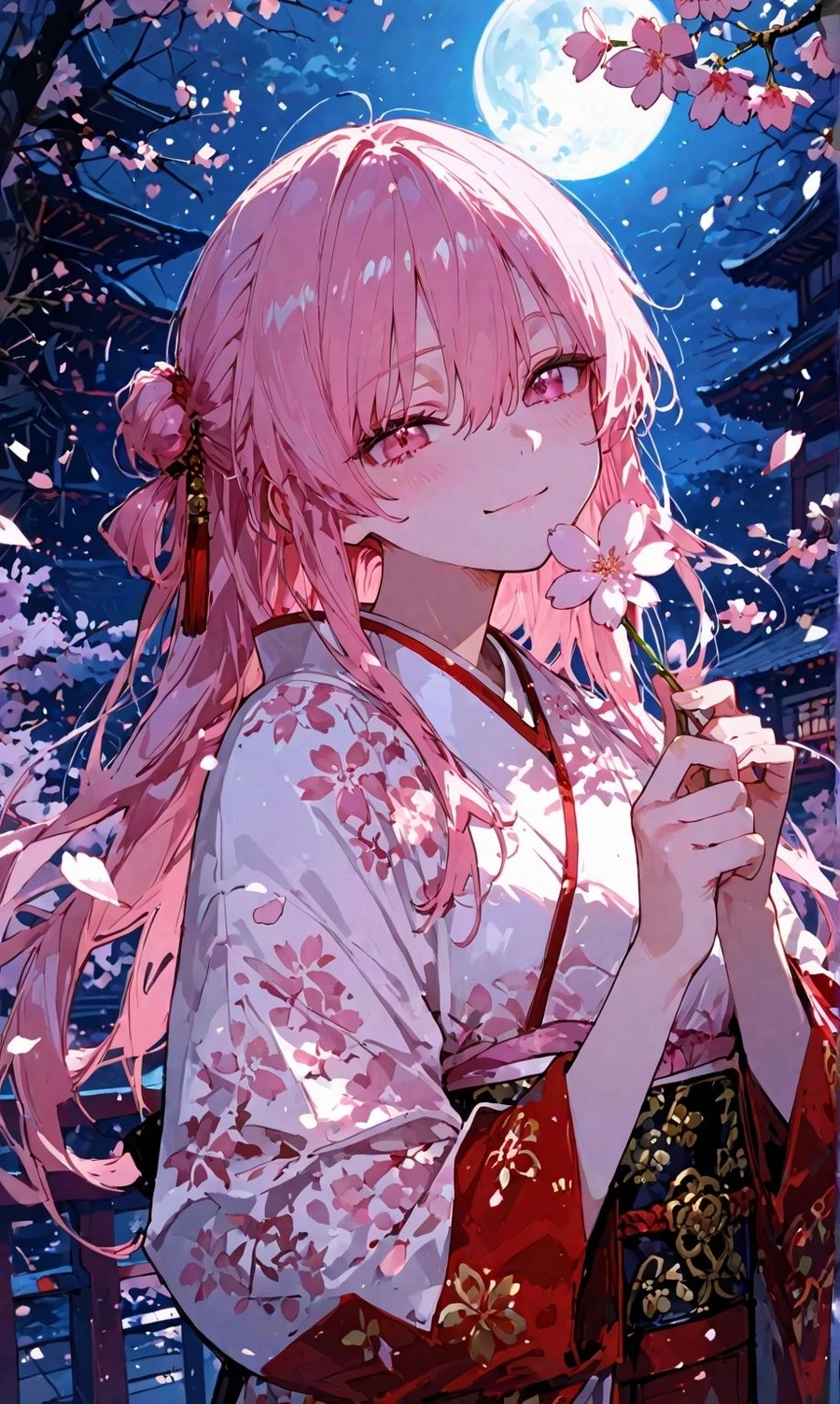 Hình nền anime girl tóc hồng