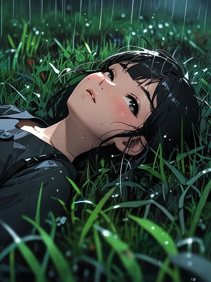 Hình nền anime nữ buồn