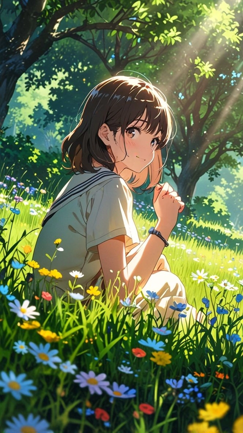 Hình nền anime nữ tóc ngắn