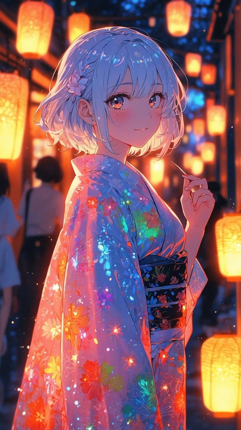 Hình nền anime tóc ngắn cute