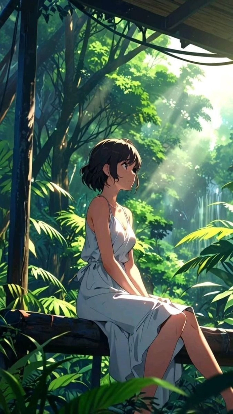 Hình nền gái anime tóc ngắn