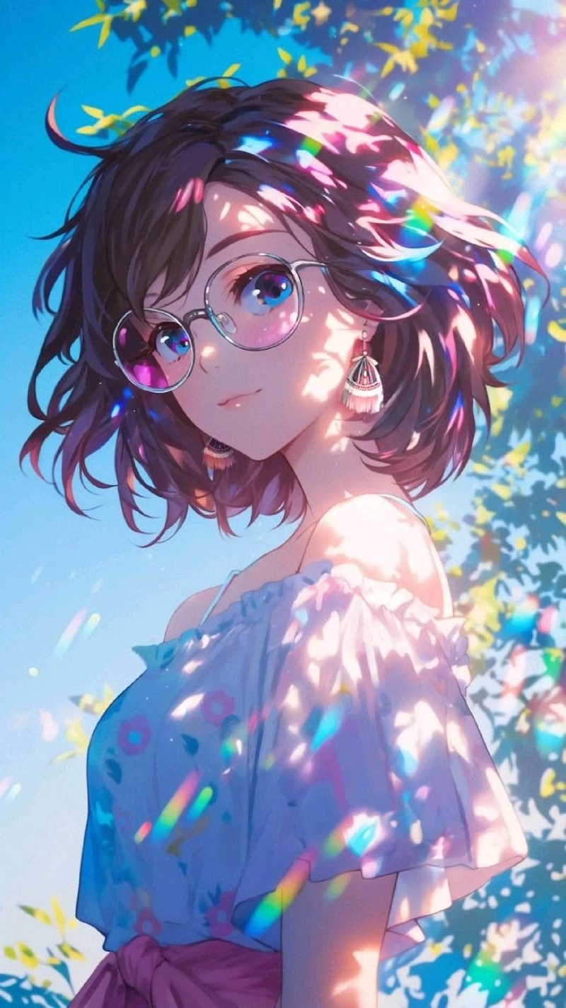 Hình nền tóc ngắn anime nữ