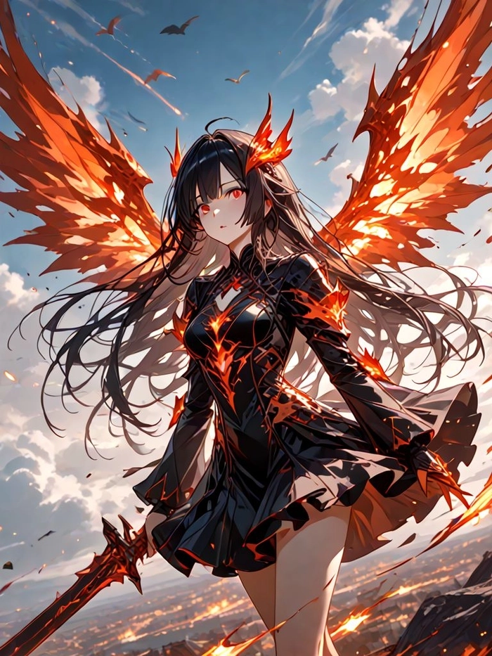 Nữ Anime tóc đen cute