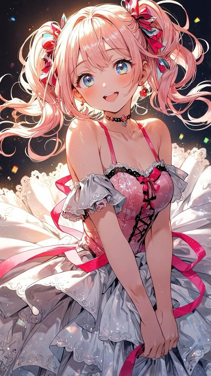 Tóc hồng cute anime nữ