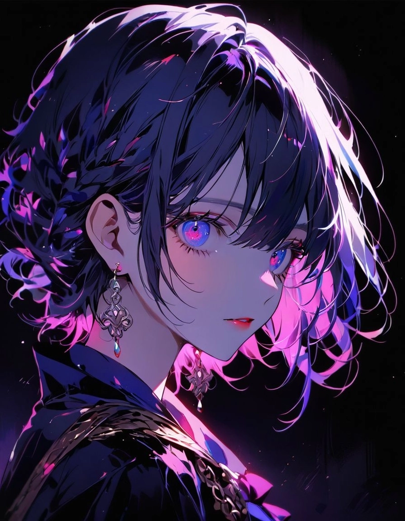 Tóc ngắn anime nữ 4k