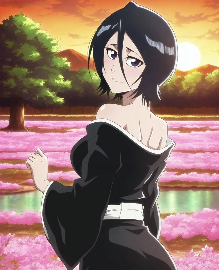 Hình Rukia mặt lạnh lùng