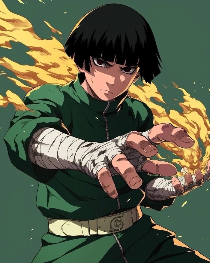 Hình Rock Lee phong cách anime
