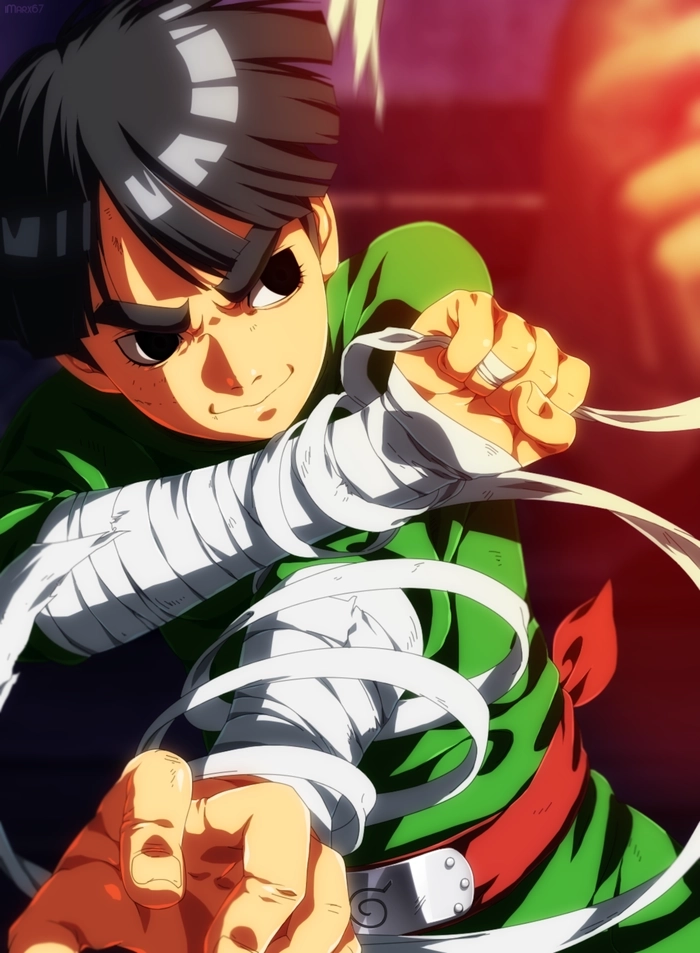 Ảnh Rock Lee tạo dáng chuẩn