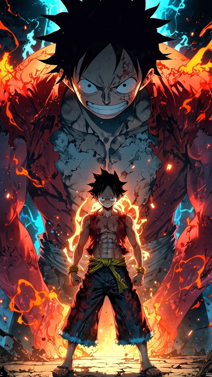 ảnh luffy gear 5 chibi