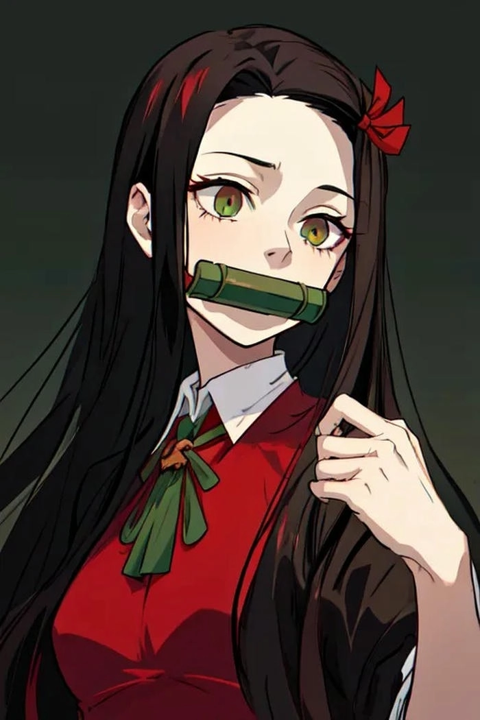 Hình anime Nezuko cười đẹp 