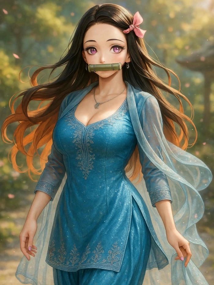 Ảnh Nezuko cười dễ thương 