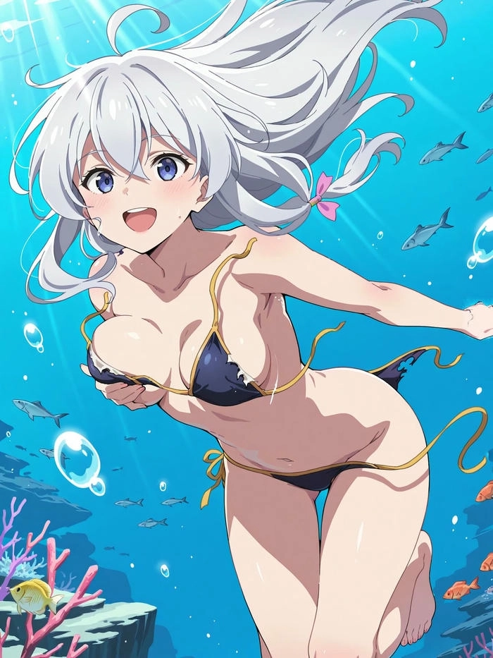 Hình Elaina cười rất tươi