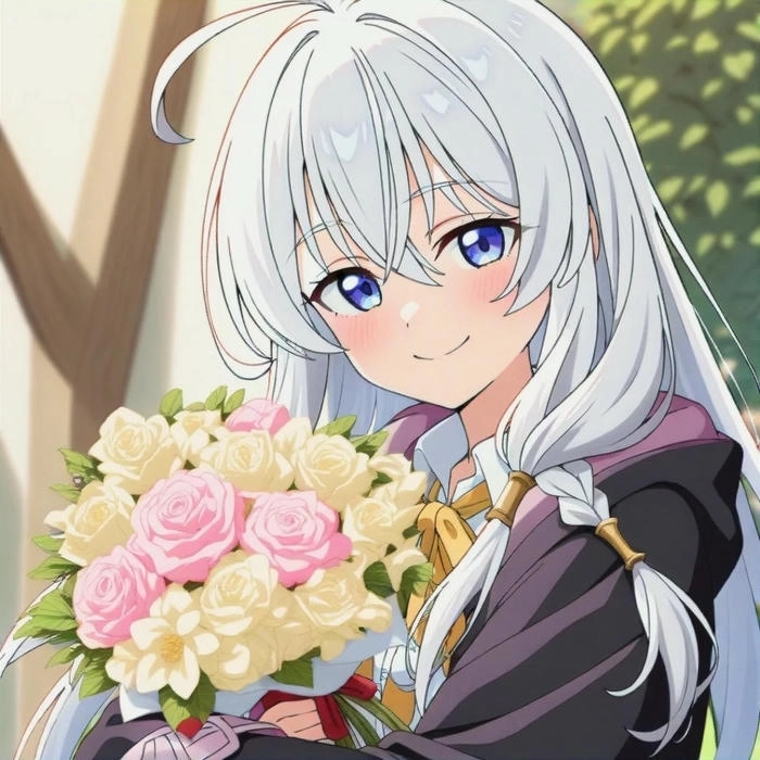 Elaina tạo dáng rất xinh