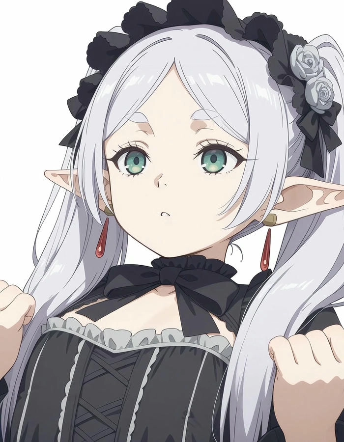 Ảnh Frieren biểu cảm đáng yêu 