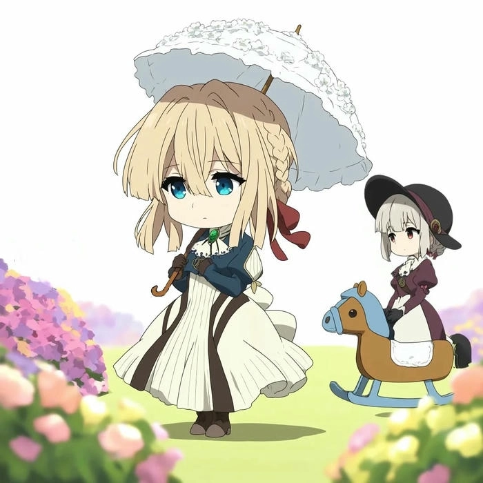 ảnh Violet Evergarden chibi dễ thương