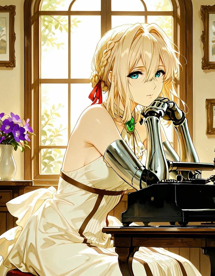 Ảnh Violet Evergarden nhìn nghiêng