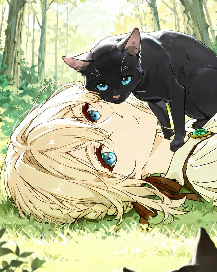 Hình Violet Evergarden tóc vàng