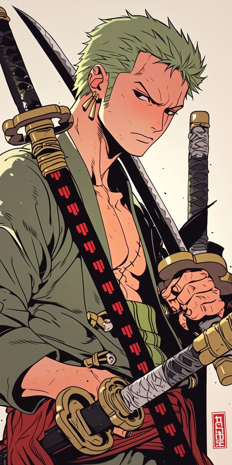 Ảnh Zoro ngầu ở Wano siêu đẹp