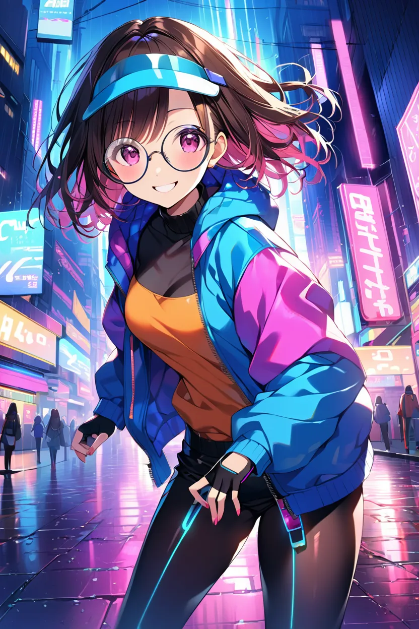 anime nữ đeo kính dễ thương