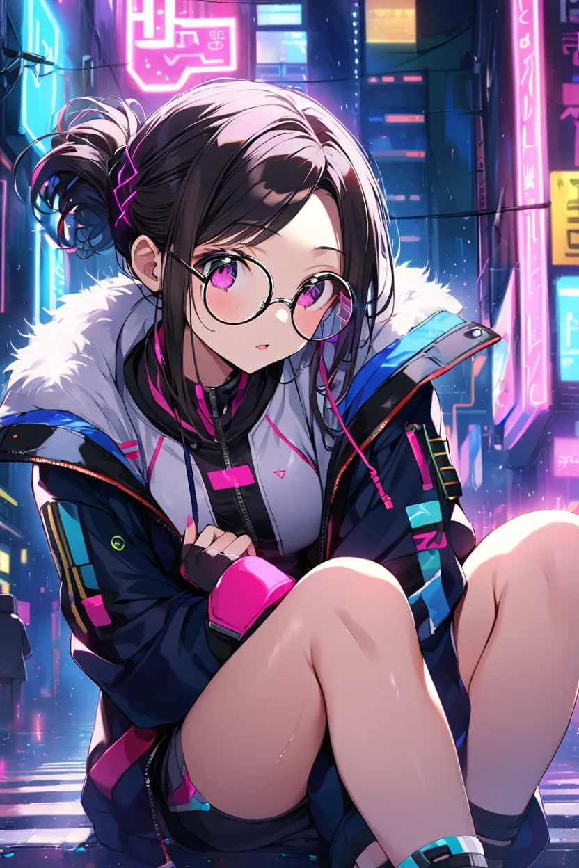 ảnh anime nữ ngầu lòi đeo kính