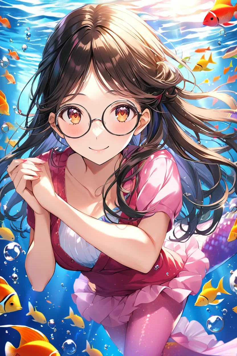 ảnh anime nữ đeo kính 4k