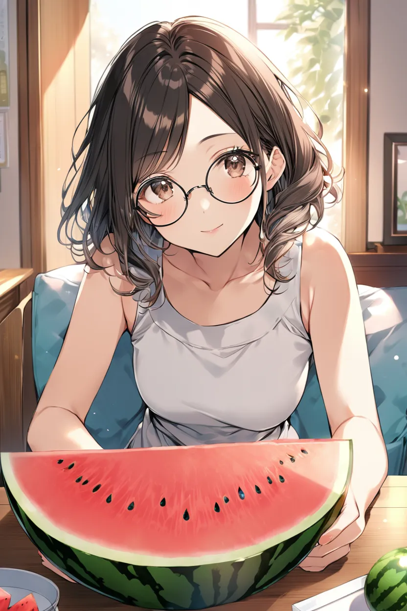 ảnh anime nữ đeo kính cute