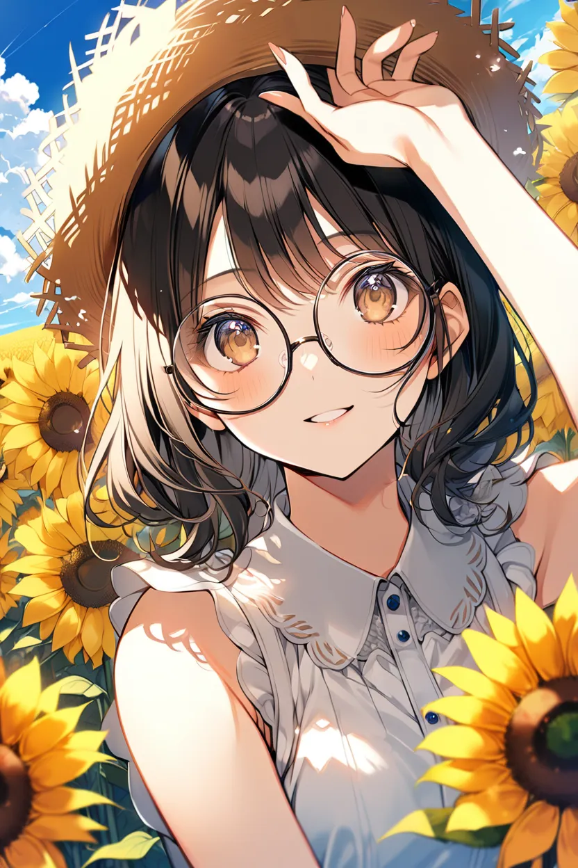 hình ảnh anime nữ ngầu đeo kính