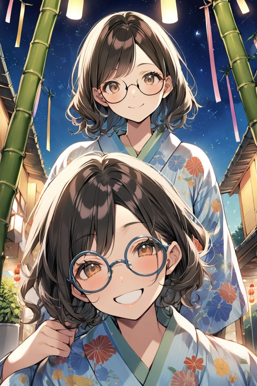 nhân vật anime nữ đeo kính