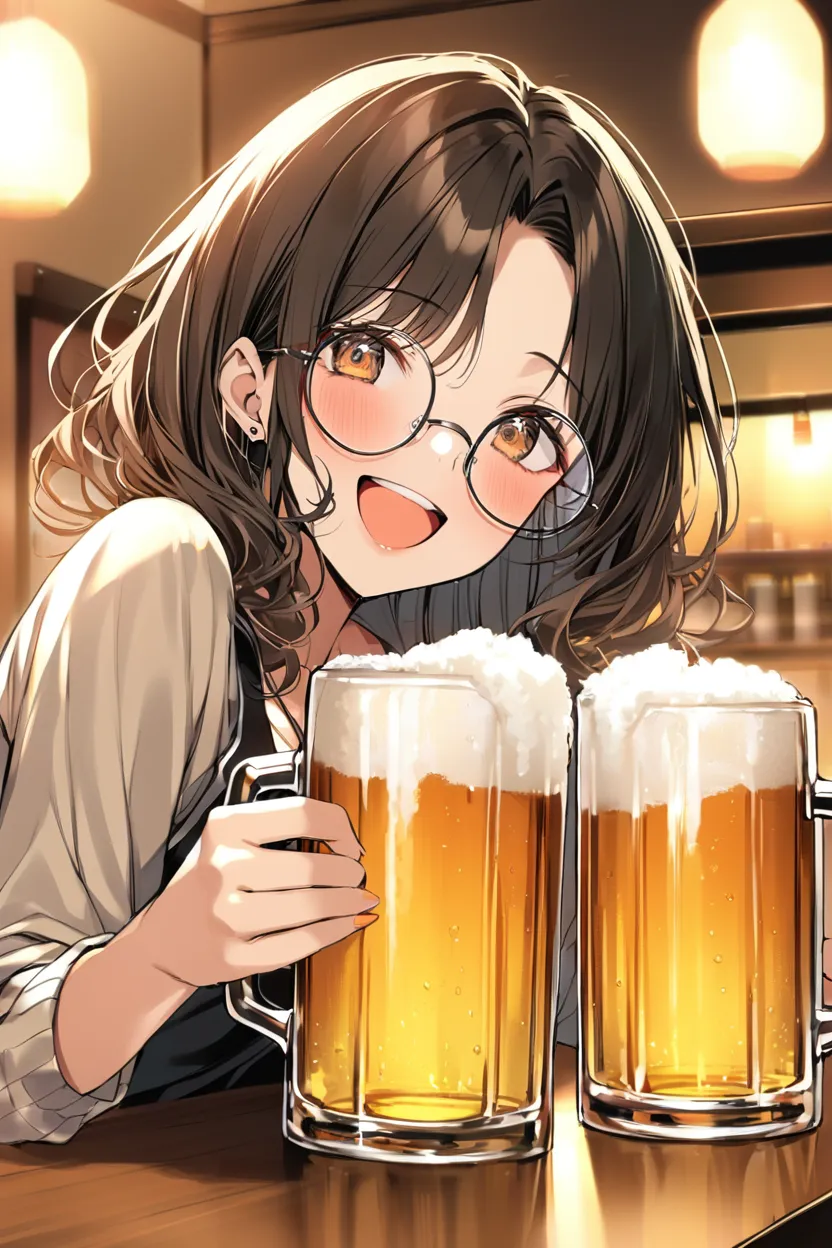 avatar ảnh anime nữ cute đeo kính