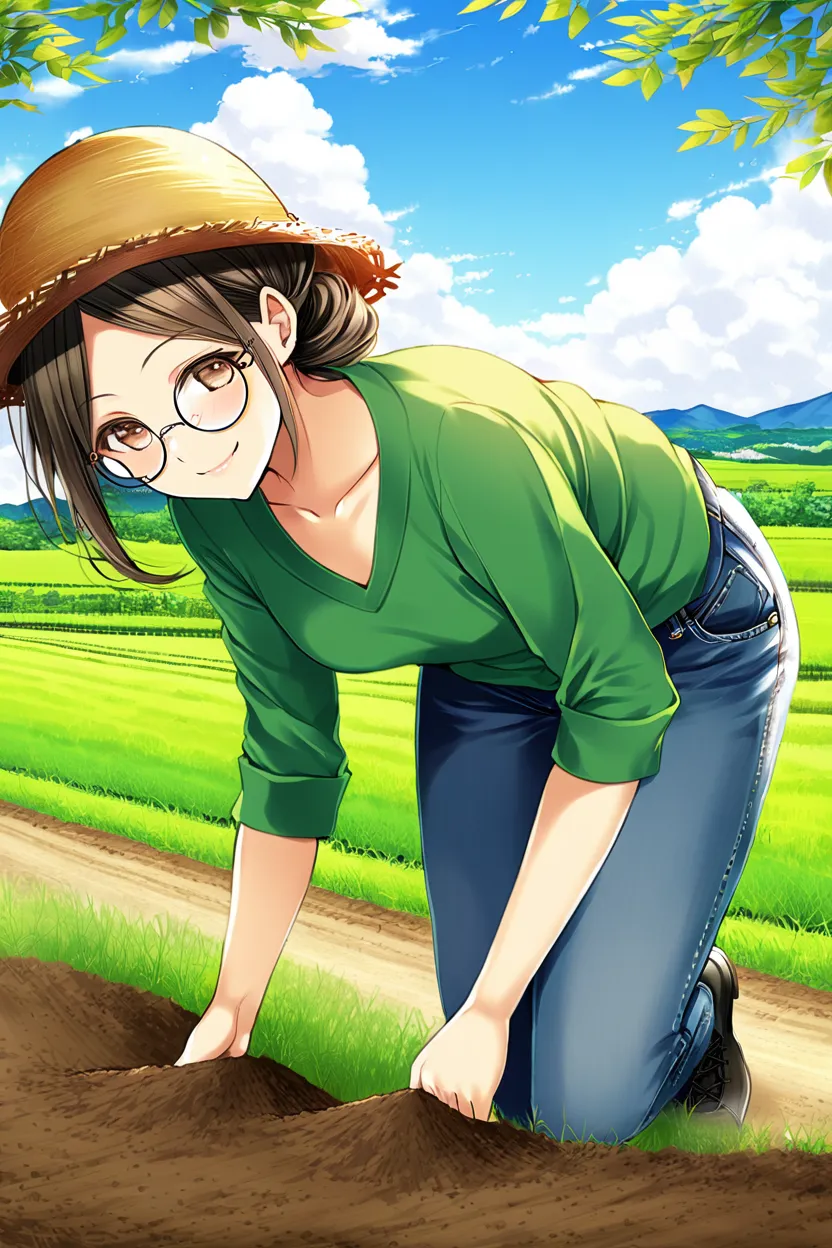 ảnh anime nữ đeo kính sắc nét