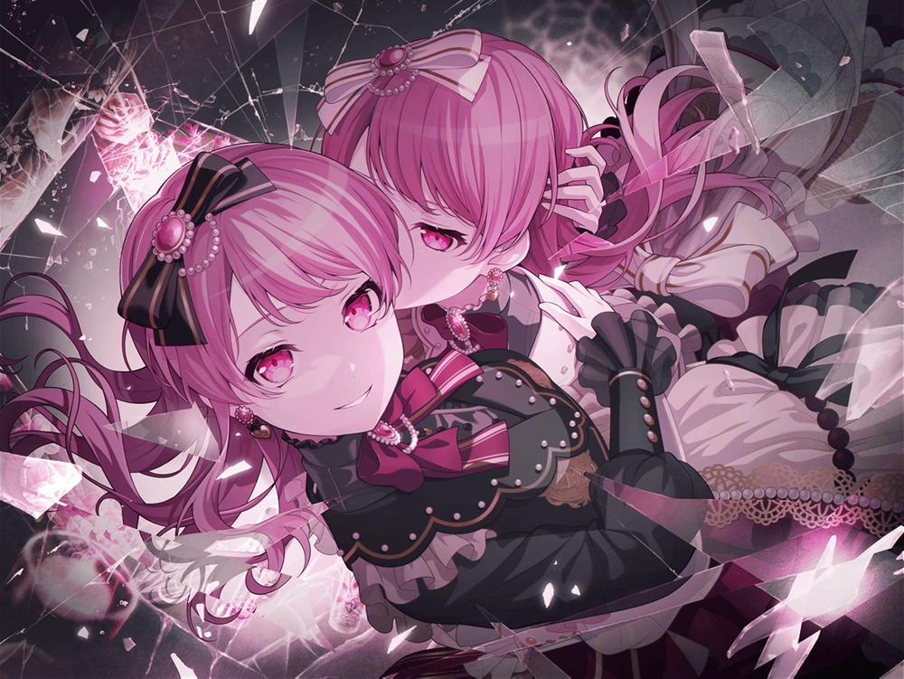 ảnh anime nữ màu hồng dễ thương