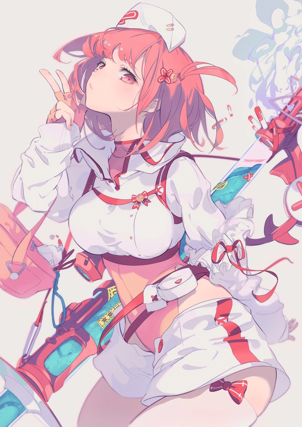 ảnh anime nữ màu hồng cute 3