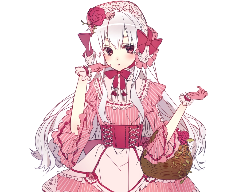 avatar anime nữ cute màu hồng