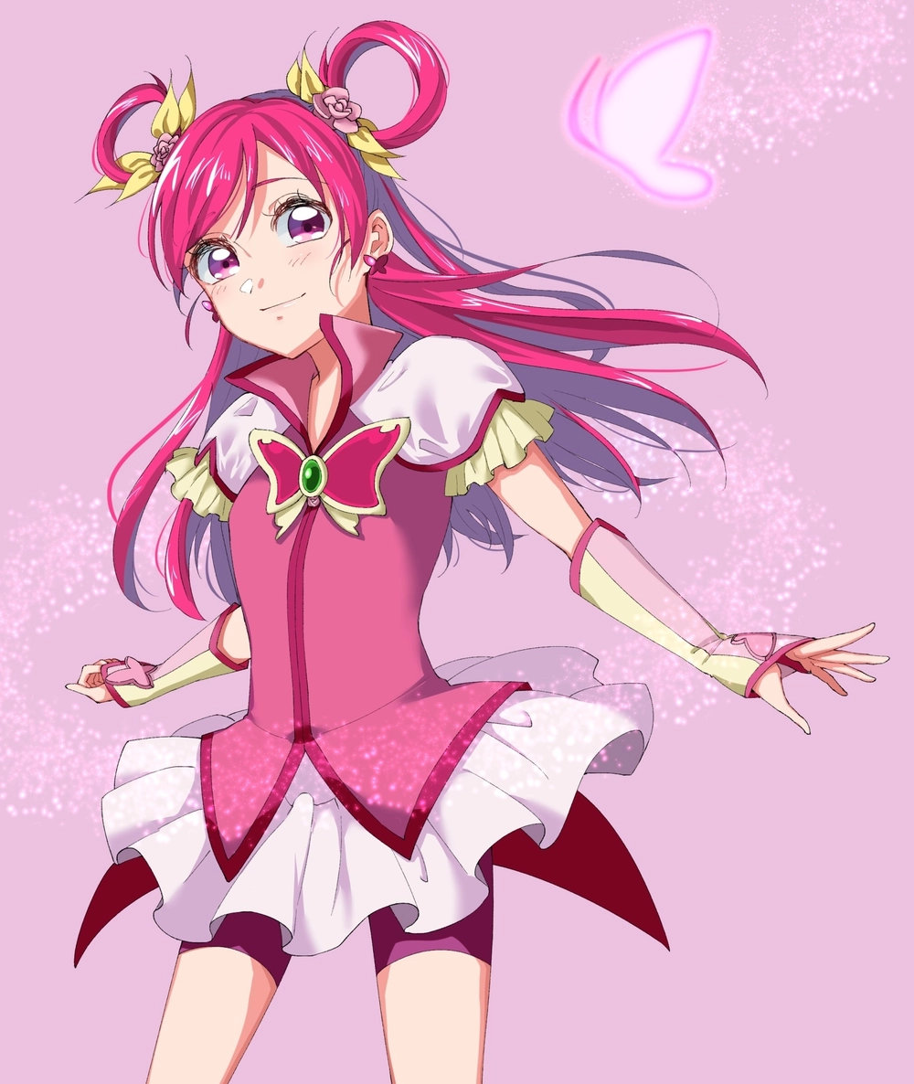 avatar anime nữ màu hồng