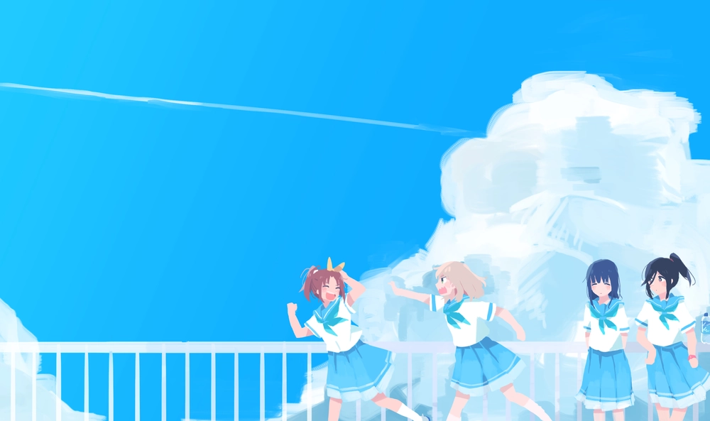 anime xanh dương cute