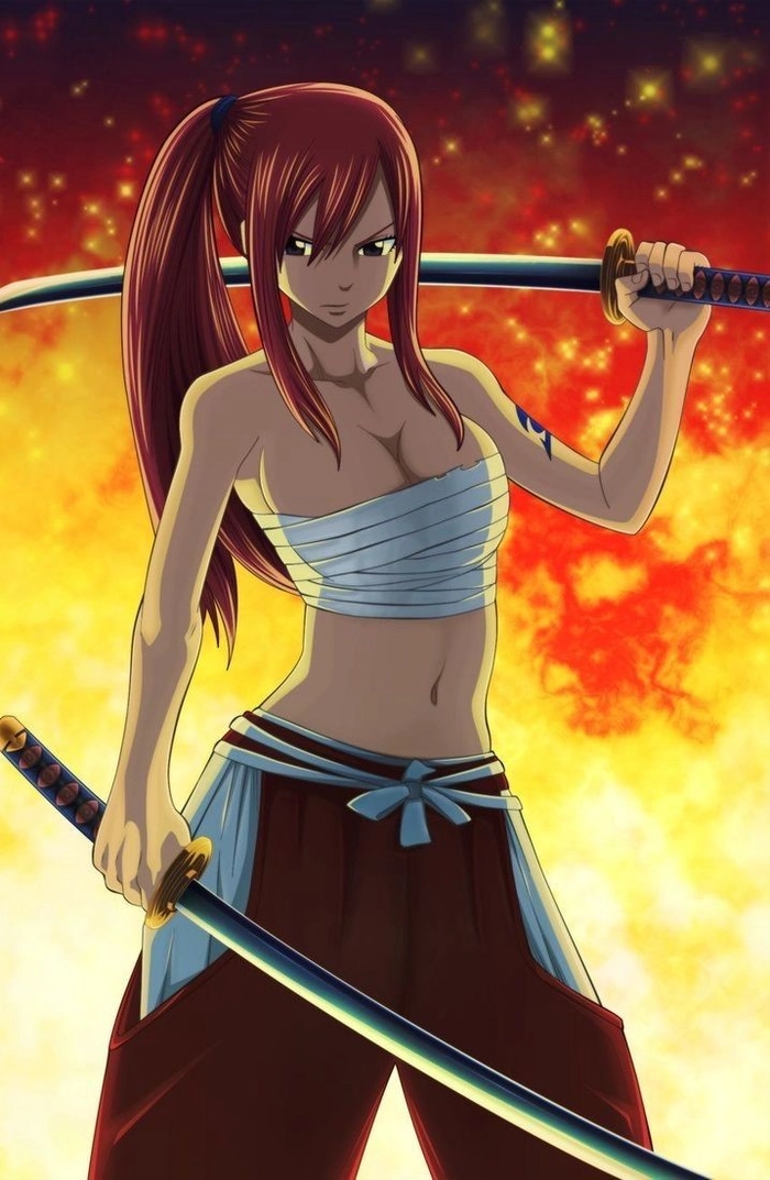 Ảnh Erza Scarlet bốc lửa