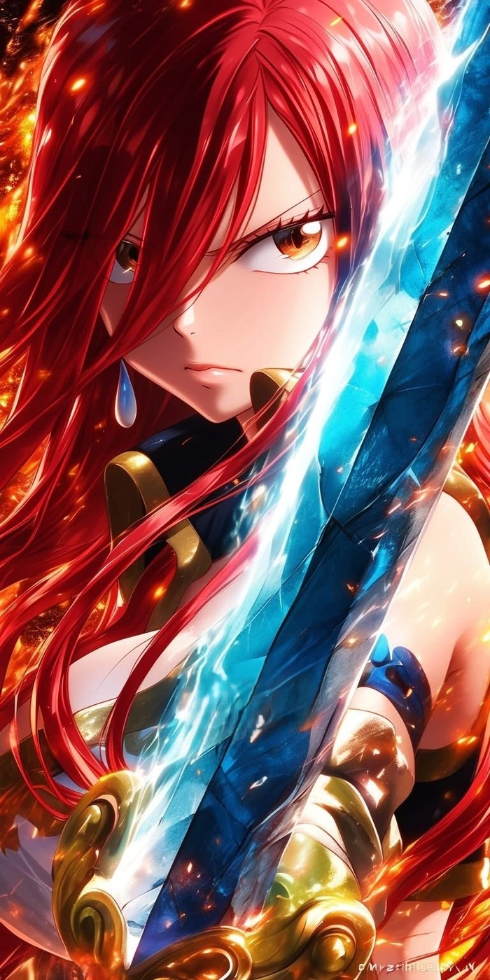 Ảnh Erza Scarlet nền điện thoại