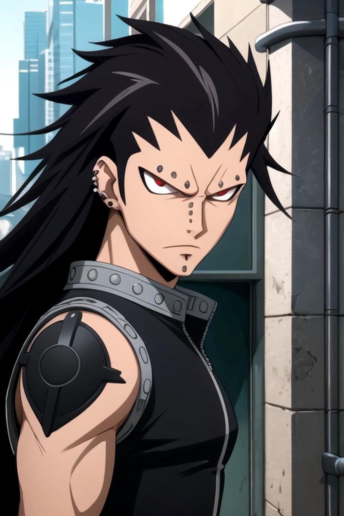 Ảnh Gajeel Redfox cau mày