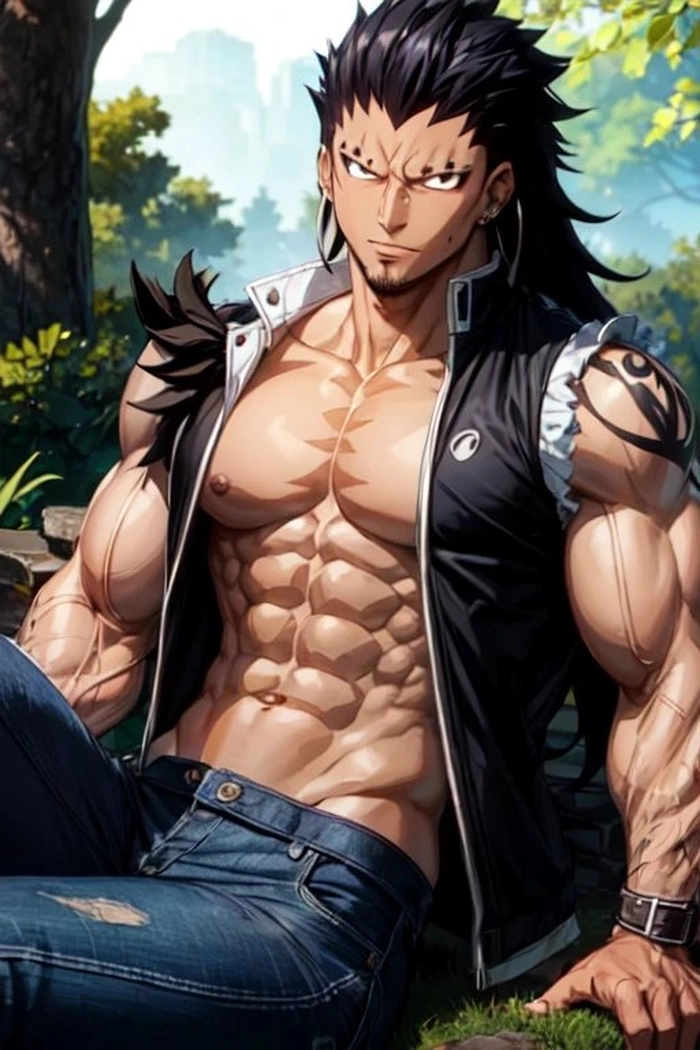Ảnh Gajeel Redfox cơ bắp