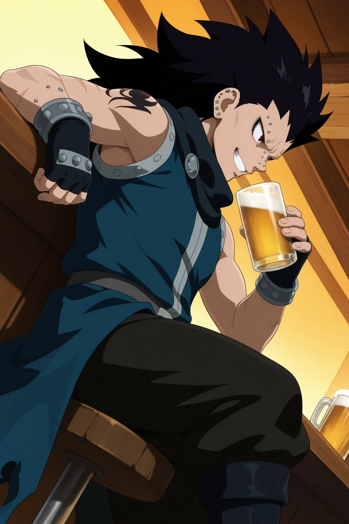 Ảnh Gajeel Redfox cười