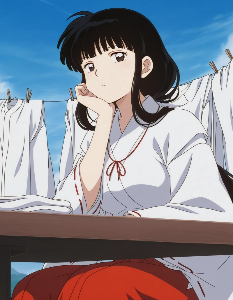 Ảnh Kikyo chống cằm