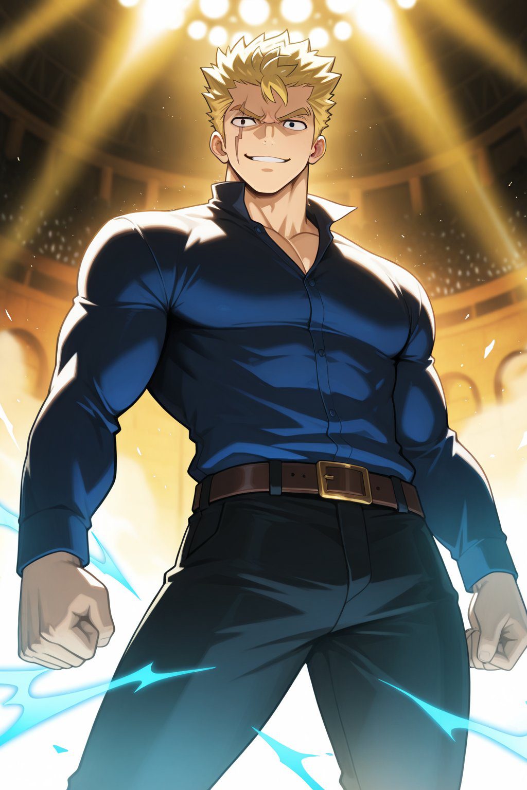 Ảnh Laxus Dreyar cơ bắp